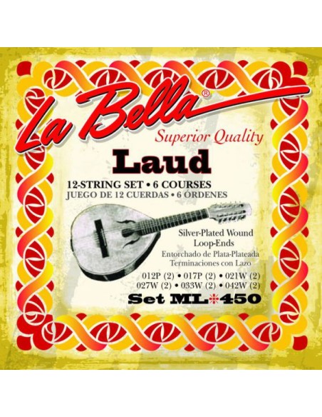 La Bella Lute Strings (ML/450) (Complete Set)