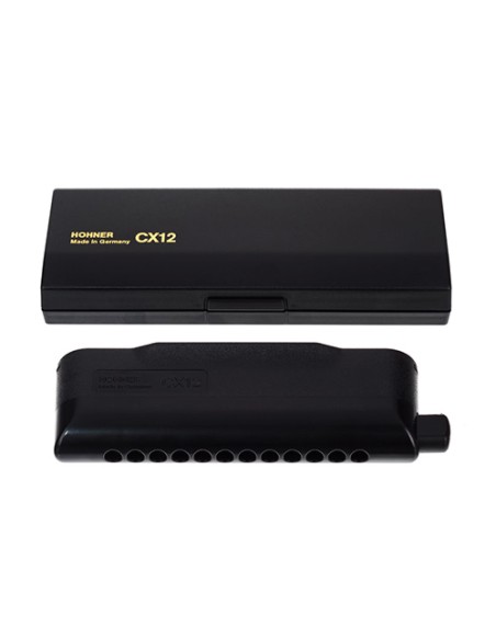 Harmonica chromatique Hohner (7545/48 E) CX12 (E Note) (48 Voix avec Change) (Noir) (Détachable)
