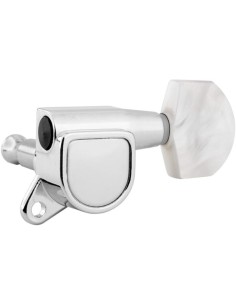 Clavija Guitarra Acustica o Electrica Luthier J233C-P8W Cromado 3+3