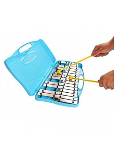 Carrillon Soprano Cromatico Infantil 25 Laminas Cromadas Angel AX25N2 (AG25N2) (Estuche Azul)