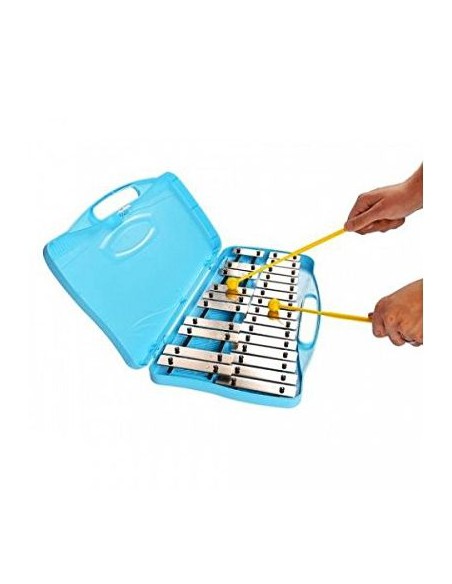 Carrillon Soprano Cromatico Infantil 25 Laminas Cromadas Angel AX25N2 (AG25N2) (Estuche Azul)