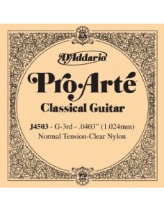 Cuerdas Guitarra Clasica 3ª D'addario Pro Arte Normal (J/4503) Pack 5 Unidades