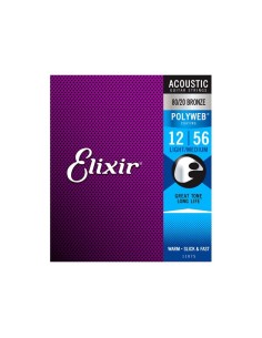 Polyweb 11075 Elixir Acoustic Guitar Strings (12-56) (Complete Set)