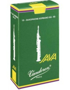 Sopransaxophon Blätter Bb (Bb) Box 10 Stück Vandoren Java (Light Green Box) 2.0