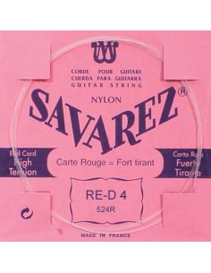 Classical Guitar Strings 4th Savarez Red Card (524R) Pack 10 Units