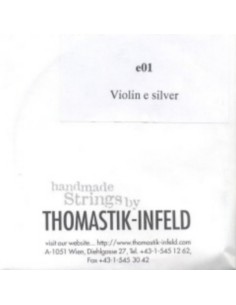 Violin String 4/4 1st (E) (E) Thomastik (E01) (Silver) Medium 2