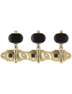 Clavijero Guitarra Clasica Luthier JC306GX-P12 (Palomillas Negras) Oro Mate