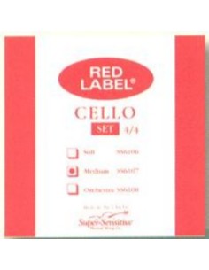 4/4 Cello String 4th (C) (C) Super Sensitive Red Label (614) (Aluminum) Medium