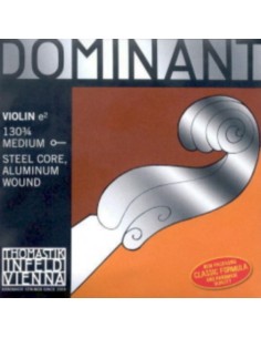 3/4 Violin String 1st (E) (E) Thomastik Dominant (130) (Nylon Aluminum) Medium 2