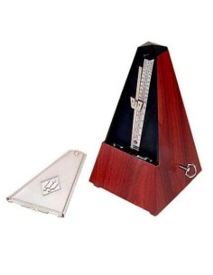 Metronomo Plastico Piramide Wittner (802/K) (Sistem Malzel) (Sin Campana Tapa Transparente) Caoba