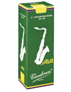 Tenorsaxophon Blätter Bb (Bb) Box 5 Stück Vandoren Java (Light Green Box) 3.5