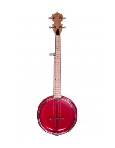 Banjolele Bones BB500R 5 Cuerdas Rojo Tamaño Tenor 507mm Parche y Aro de Plástico
