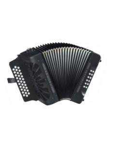 Acordeon Diatonico Hohner (A/4822) (Compadre GCF) (Negro) Funda Calidad