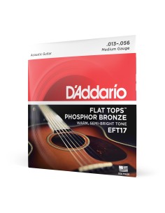 Cuerdas Guitarra Acustica D'Addario EFT17 Flat Tops Phosphor Bronze Acoustic Guitar (Juego)