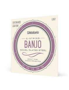 D'Addario EJ57 5 String Banjo Strings Nickel Custom Medium 11-22 (Set)