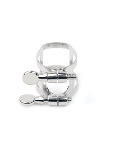 Ligadura y Tapa Saxofon Barítono Rico Niquelada RBS1N