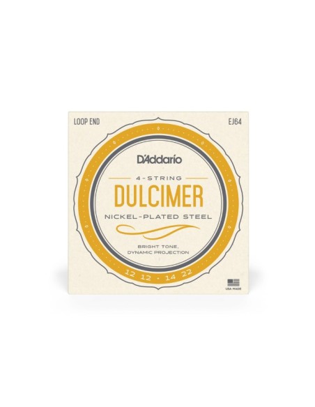 Cuerdas Dulcimer D'Addario EJ64 4 String (Juego)