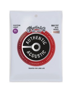 Cuerdas Guitarra Acustica Martin MA-175T Lifespan 80/20 011-052 (Juego Completo)