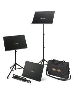 Atril Pie Portastand Commoner 2.0 Negro PAS-COM 51 x 33 cm. (Inc. Funda Correa Transporte)