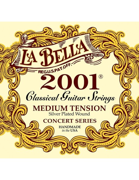 La Bella 2001 Medium Classic Guitar Strings (Complete Set)