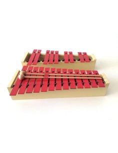 Hochchromatisches Glockenspiel 22 bemalte Bleche Rot Do A Die 2 Honsuy Harmonic Boxen (inkl. Schlägel)