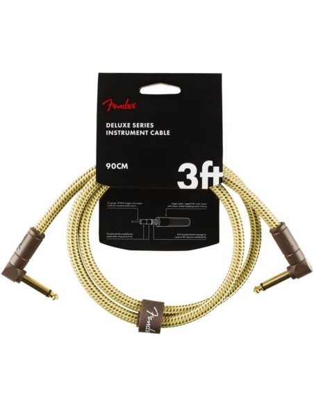 Fender 0820-098 Deluxe Series Tweed 90 cms Angled Jack Cable