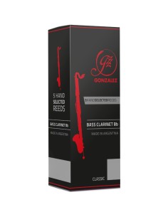Cañas Clarinete Bajo Bb (Sib) Caja  5 Unidades Gonzalez Classic 1.5