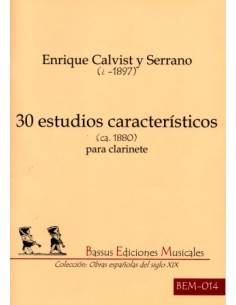 CALVIST E.-Characteristic Studies (30) for Clarinet (Blonde)