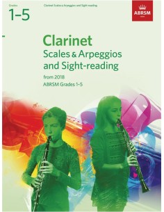 ABRSM-Clarinet Scales & Arpeggios and Sight Reading Grades 1/5 para Clarinete (2018)
