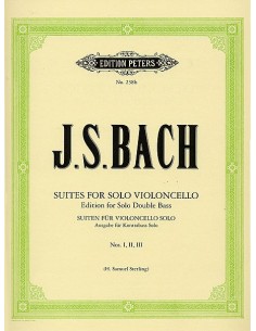 BACH J.S.-Suites (6) (Originales para Violoncello) 1º (nº 1 a 3) para Contrabajo (Sterling)