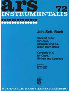 BACH J.S.-Concierto en Do Mayor (BWV:1055) para Oboe, Cuerdas y B.C. (Partes)