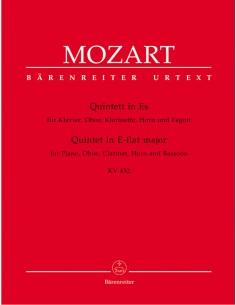 MOZART W.A.-Quinteto (K.452) en Mib Mayor para Oboe, Clarinete, Trompa, Fagot y Piano (Partes) (Urte