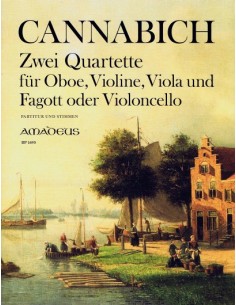 CANNABICH J.C.-Cuartetos (2) para Oboe, Violin, Viola y Fagot (Violoncello) (P/PT)