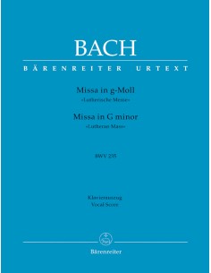 BACH J.S.-Misa en Sol menor (BWV:235) para Voces Solistas, Coro Mixto y Piano (Urtext) (Platen)