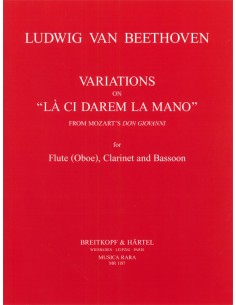 BEETHOVEN L.V.-Variaciones sobre "La ci darem la mano" para Flauta (Oboe) Clarinete y Fagot (P/PT)