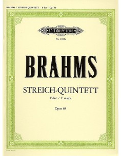 BRAHMS J.-Quinteto Op. 88 en Fa Mayor para 2 Violines, 2 Violas y Violoncello (Partes) (Gewandhaus)