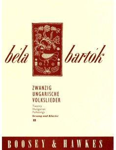 BARTOK B.-Canciones Populares Hungaras (20) Vol.2º para Voz Media y Piano