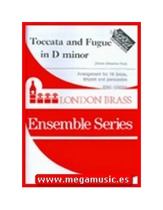 BACH J.S.-Tocata y Fuga en Re menor (BWV:565) para Grupo de Viento Metal (Partitura y Partes) (Crees