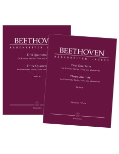 BEETHOVEN L.V.-Cuartetos (3) (WoO36) para Violin, Viola, Violoncello y Piano (Partitura/Partes) (Urt