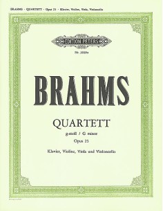BRAHMS J.-Cuarteto nº 1 Op.25 en Sol menor para Violin, Viola, Violoncello y Piano (Partes)
