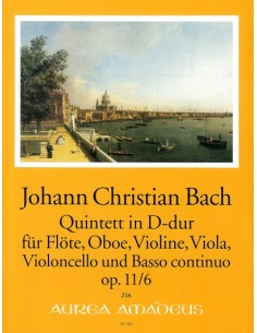 BACH J.C.-Quinteto Op.11 nº 6 en Re Mayor (Partitura/Partes)
