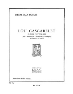 DUBOIS P.M.-Lou Cascarelet para 3 Oboes y Percusion (Partitura/Partes)