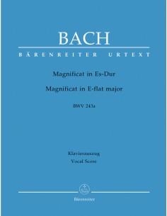 BACH J.S.-Magnificat en Mib Mayor (BWV:243a) para Voces Solistas, Coro Mixto y Piano (Urtext) (Plate
