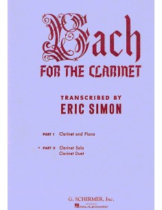 BACH J.S.-Album: Piezas Arregladas para 1 y 2 Clarinetes (Simon)