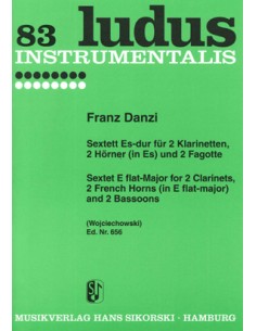DANZI F.-Sexteto en Mib Mayor para 2 Clarinetes, 2 Trompas en Mib y 2 Fagotes (Partes)