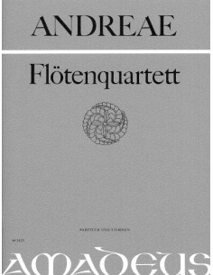 ANDREAE H.V.-Cuarteto Op.43 para Flauta, Violin, Viola y Violoncello (Partitura/Partes) (Pauler)