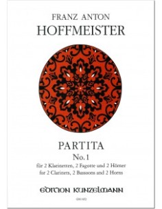 HOFFMEISTER F.A.-Partita nº 1 (Echo) para 2 Clarinetes, 2 Trompas y 2 Fagotes (Partes)