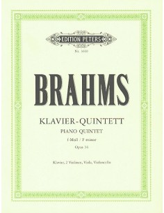 BRAHMS J.-Quinteto Op. 34 en Fa menor para 2 Violines, Viola, Violoncello y Piano (Partes)