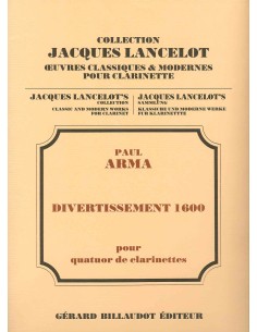ARMA P.-Divertissement 1600 para 4 Clarinetes