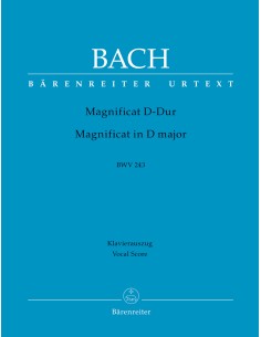 BACH J.S.-Magnificat en Re Mayor (BWV:243) para Voces Solistas, Coro Mixto y Piano (Urtext) (Platen)